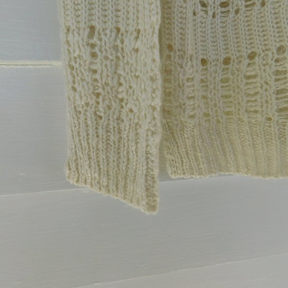 Bohemian Cream Tortoise Button Open Knit Cardigan - Picture 5 of 15